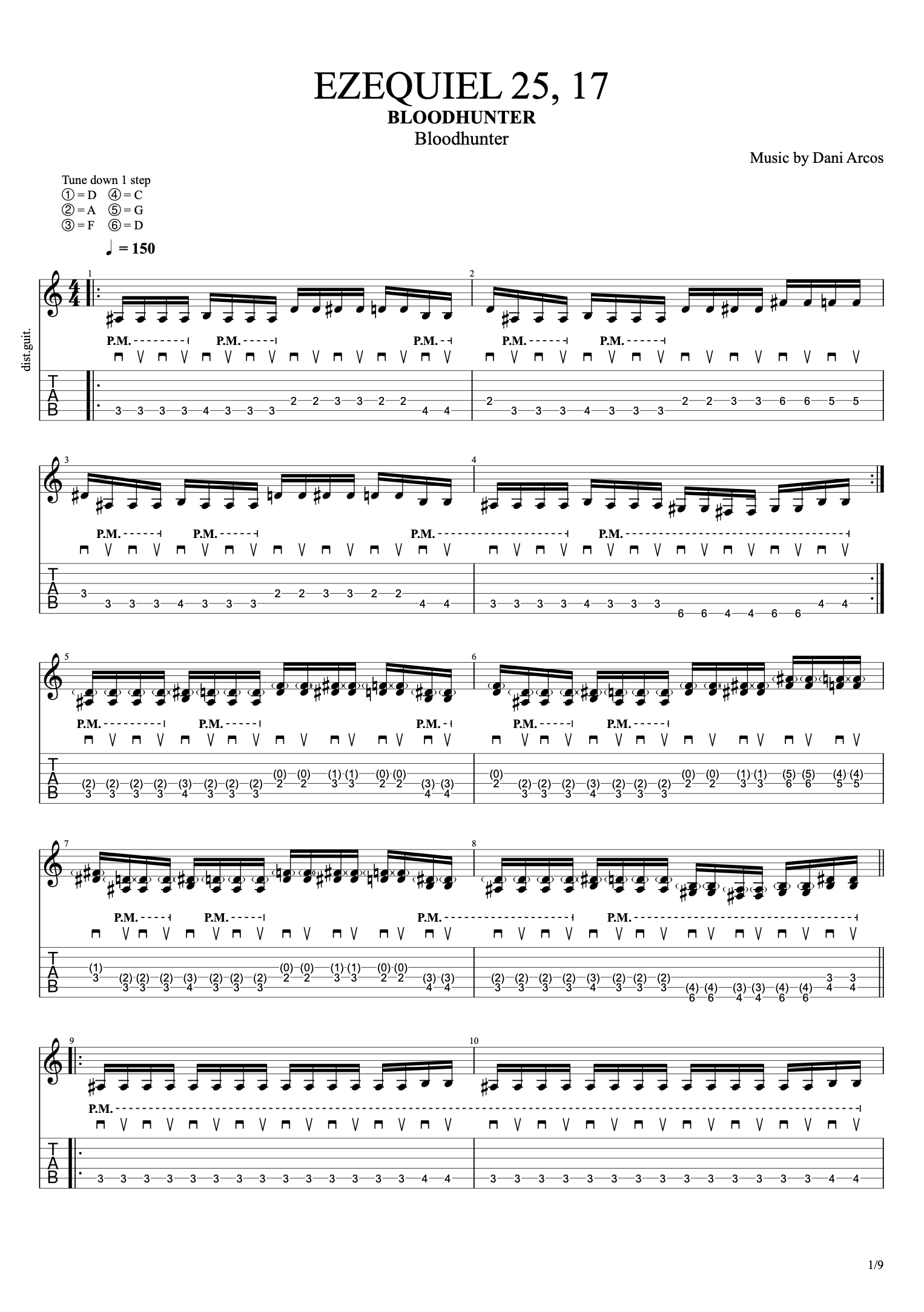Ezequiel 25, 17 (Guitar Tab)